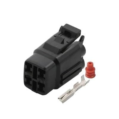 1/20Kits 4 Pin MT090 Male Female Sealed Motorcycle Connector Housing Automotive Wire Connector 6180-4771 6188-0004(Black Female,1set)