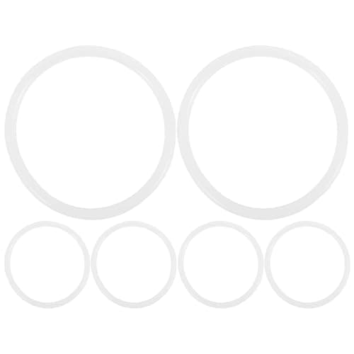 RUNROTOO 6pcs Crystal Singing Bowl O Ring - 3.7" Rubber Washer Rings for Playing Crystal Singing Tool - Buddhist Meditation Yoga Bowl Gasket
