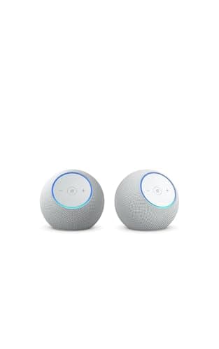 Echo Dot Max (newest model) stereo pair, Glacier White