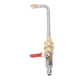 BSTiltion Curved Pressure Washer Extension Wand Lightweight Metal Gutter Cleaner with Ball Valve for High Reach Cleaning (U Shape)