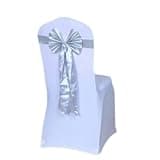 TFGAJKKKKK Long Tail Bow Tie Sash Spandex Ribbon Gold/Silver Wedding Chair Knot Decoration Chair Sash A14 (A06)