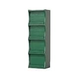 WANGHAI2024M Bookcases Vintage Simple Wooden Bookshelf with Upward-Opening Cabinet Door Floor-Standing Storage Stand