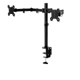 VIZLKOG MS02 Desktop Clamping Full Motion 360 Degree Dual Monitor Stand 10"-27" LCD LED Mounting Arm Each Head Holds 8kg
