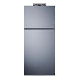 Summit 30” Break Room Refrigerator - Freezer, 18 cu.ft. Capacity, ENERGY STAR Certified, Stainless Steel - BKRF18SS2LHD (Left Hand Door, Stainless Steel)