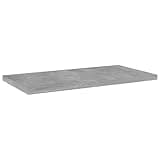 KGHFDVB 4 Pack Bookshelf Boards 15.7x7.9x0.6 Inches Concrete Gray Replacement Shelves, Engineered Wood Shelf Boards for Additional Storage Space