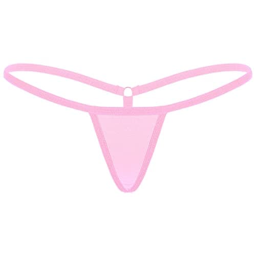 Hularka Women's Seamless Underwear T-back G-String Micro Tangas Cheeky Knickers Underpants Pink One Size