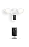 Ring Floodlight Cam, Wired (newest model), White with Indoor Cam Plus, White