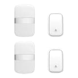 ONMYJFD Home Doorbell 2 Button Receiver Self-Powered Waterproof No Battery US EU UK Plug