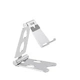 AHXIPHWSG Desk Phone & Tablet Stand Holder 4-8 Inch Foldable Portable Multi-Angle Aluminum Alloy Holder Stand(Sliver)
