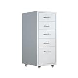 UYCVT File Cabinet 5 Layer Large-Capacity Office File Cabinet Multifunctional Data Organizing Cabinet Thickened Cold-Rolled Steel Chest of Drawers Storage Cabinet Filing Cabine-White