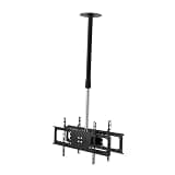 JDXQBLD Adjustable Ceiling Tv Mount Bracket - Double Sided Tv Mount Bracket, Tilt and Rotatable Tv Stand, Fits 32-70 Inch Tvs Tv Mount, Height Adjustment Up and Down, No Disassembly