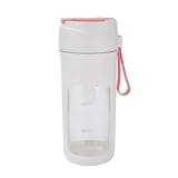 Powerful Plastic Portable Blender With Straw 10 Blades Personal Juicer USB-C Rechargeable For Smoothies Ice Blending Juicing compact(Pale red)