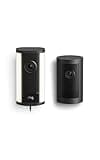 Ring Spotlight Cam Pro, Plug-In (Newest Model), Black with Outdoor Cam Plus, Battery, Black