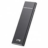 1TBPortable External Hard Drive,Ultra Slim External HDD Store External Hard Drive Compatible with PC, Mac, Laptop -Black