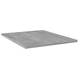 KGHFDVB Engineered Wood Bookshelf Boards 4 pcs, Concrete Gray 15.7x19.7x0.6 Inch Shelves for Additional Storage Space