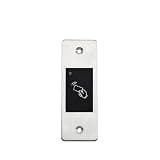 Door Access Control, 9-24V RFID Reader Keyless Door Opener Metal Access Control Scanner 800 Users Mini IP66 Waterproof Embedded Fingerprint,for Door Lock Security(S99 - Card)