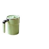 Self Stirring Coffee Mug with LED Temperature Display, Rechargeable Automatic Mixing Cup for Coffee, Tea, Milk, Hot Chocolate, Stainless Steel Electric Stir Mug for Home Office (Green)