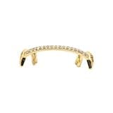 18K Gold Plated Grillz Open Face Bottom Mouth Teeth Grills Hip Hop Iced Out Diamond Grills for Your Teeth Grillz for Men and Women Rapper Costume (Gold)