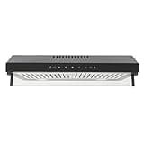 24in Range Hood Under Cabinet, 900CFM Wall Mount Range Hood with 3-Speed, Touch Controls & LED Lights, Stainless Steel Kitchen Vent Hood for Kitchen