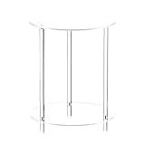 GiaoRosi Two-Tier Acrylic Nightstand, Suitable for Bedroom and Use, Dia 40cm Height 50cm