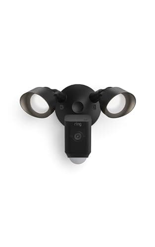 Ring Floodlight Cam Wired Plus (newest model), Outdoor home or business security with motion-activated 1080p HD video and floodlights, Black