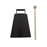 AWHAO Cowbell with Mallet Tapered Hand Percussion Instrument Handheld Percussion Noisemaker