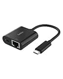Belkin Connect USB-C to Ethernet + Charge Adapter 100W w/Gigabit Ethernet Port and USB-C Port - 1000Mbps for Fast Internet Connection - Compatible with iPhone 17, Samsung Galaxy S26, & More