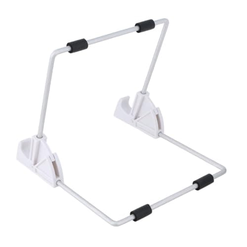 CAXUSD Aluminum Tablet Display Stand Lazy Holder Portable Desktop Bracket Stable Mount for Horizontal Vertical Use Compatible with Ipad and Tablets White