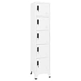 ntumLeap Lockable Metal Filing Cabinet with 5 Doors,180Cm Tall,Freestanding for Office,Home,Gym,School-Secure Vertical File Storage with Adjustable Shelves and Modern Design,