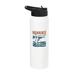 Milwaukee Wisconsin Vintage Sailboat Stainless Steel Insulated Water Bottle