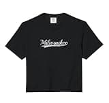 Milwaukee Vintage Inspired Throwback Varsity Classic Design Comfort Colors Crop Top