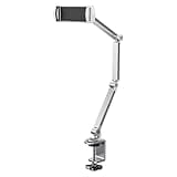 VURUPZAKS Desktop Tablet Stand 360° Rotating Phone Support Holder Adjustable Foldable Arm Holder for 4-12.9 Inches Mobile Phones Tablets(Silver)