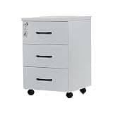 GFSGHZZ Wooden Vertical Filing Cabinet with Printer Stand Lockable Three Tier Storage Drawer for Office Nization,A