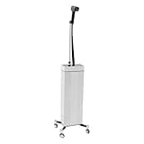 Standing Nano Hair Steamer, 1300W 110V Professional Electric Nano Micro Mist Hair Care Steamer for Deep Conditioning w/Wheels, 10-Gear Adjustable Multi-Purpose Nanoscale Sprayer (White)