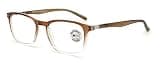 V.W.E. Slim Low Profile Anti Blue UV Protection with Anti-Reflective AR Coating Reading Glasses - Clear Lens Reader (Brown, 2.50, x)