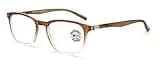 V.W.E. Slim Low Profile Anti Blue UV Protection with Anti-Reflective AR Coating Reading Glasses - Clear Lens Reader (Brown, 2.50, x)
