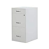 Staples 3-Drawer Vertical File Cabinet, Letter Size Documents, Lockable & Mobile, 18.9" D x 14.3" W x 26.9" H, White