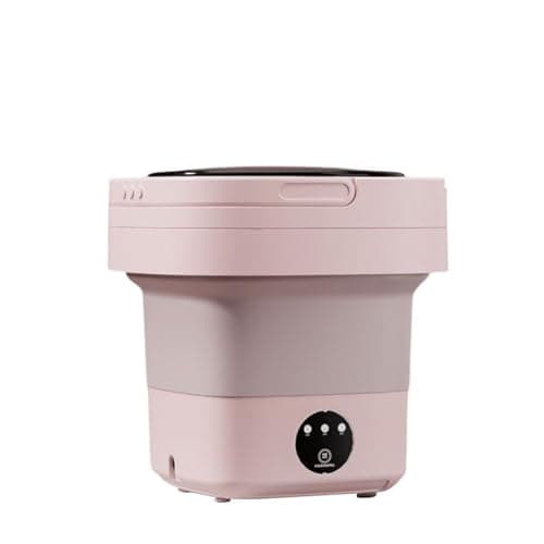 6.5L Mini Washing Machine 3 Modes Foldable Underwear Socks(Pink)