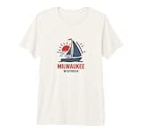 Milwaukee Wisconsin Sailboat Sunset Design Premium Tri-Blend T-Shirt