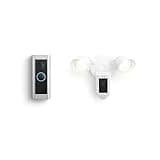 Like-New Ring Wired Doorbell Pro (Video Doorbell Pro 2) with Ring Floodlight Cam Wired (White)