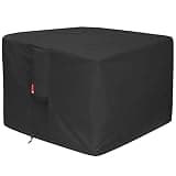 SheeChung Fire Pit Cover Suqare-Waterproof 600D Heavy Duty Square Patio Fire Pit Table Cover Black (Square - 28"L x 28"W x 25"H)-Fits 24-28 inch Fire Pit Table Cover
