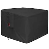 SheeChung Fire Pit Cover Suqare-Waterproof 600D Heavy Duty Square Patio Fire Pit Table Cover Black (Square - 28"L x 28"W x 25"H)-Fits 24-28 inch Fire Pit Table Cover