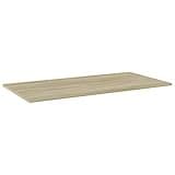 KGHFDVB Bookshelf Boards 4 Pcs, 39.4x19.7x0.6 Inch Engineered Wood Storage Shelf Boards for Additional Space