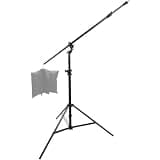 Lectronify Combo Boom Stand – 12.95' Adjustable Photography Lighting Stand, 19.8 lb Capacity, 7' Boom Arm, Heavy-Duty Steel Support with 5/8" Mount for Studio, Camera, Lighting