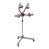 950W 5 Head Hair Heater, Portable Floor Hair Dryer with 4 Wheels and 7 Bulbs, Adjustable Height & Angle Stand Salon Hair Dryer for Perms, Oil Baking, Styling (Iron Feet)