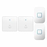 ONMYJFD Doorbell 60 Chimes Battery Button Waterproof 300M Remote US EU UK Plug Receiver Smart Home Bell