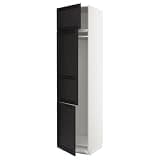 ProTuning METOD High cab f fridge/freezer w 3 doors, white/Lerhyttan black stained, 60x60x240 cm