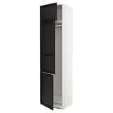 ProTuning METOD High cab f fridge/freezer w 3 doors, white/Lerhyttan black stained, 60x60x240 cm