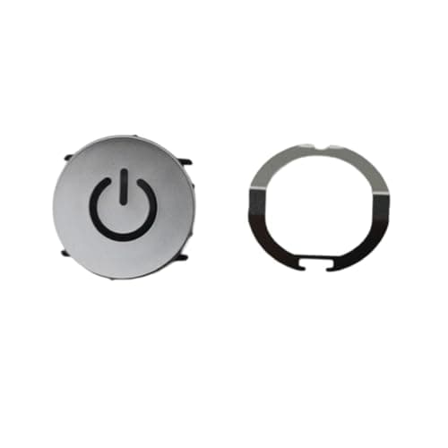 Silver power switch button and spring, compatible with Series 9/S9 shavers, types 5793, 5791 & 5790