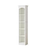 White 70" Narrow Bookcase 5 Shelf, Tall Corner Bookshelf Storage Shelf Unit for Living Room Bedroom Office Bathroom, 70 Inch Tall Narrow Bookshelf Corner Bookshelf 5 Shelf Skinny Bookcase